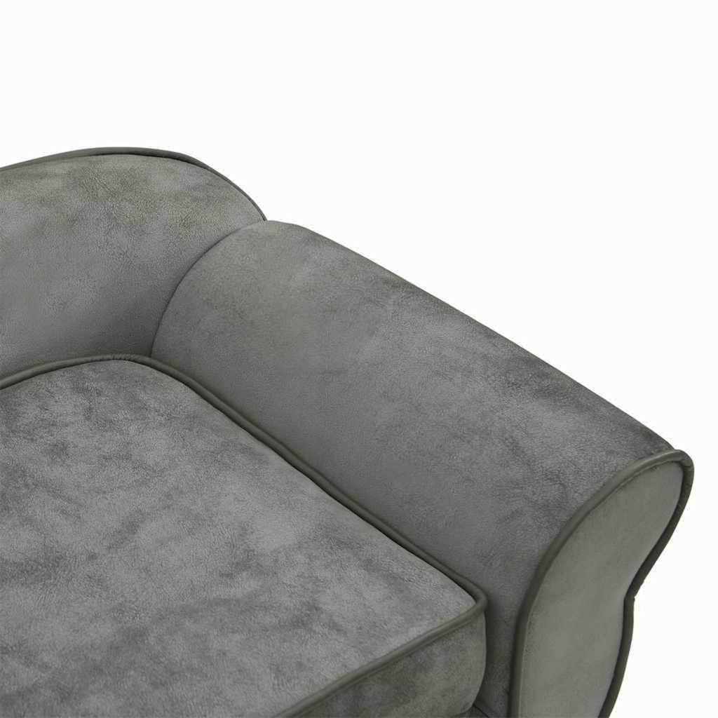 hundesofa 72x45x30 cm plys mørkegrå