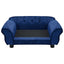 hundesofa 72x45x30 cm plys blå