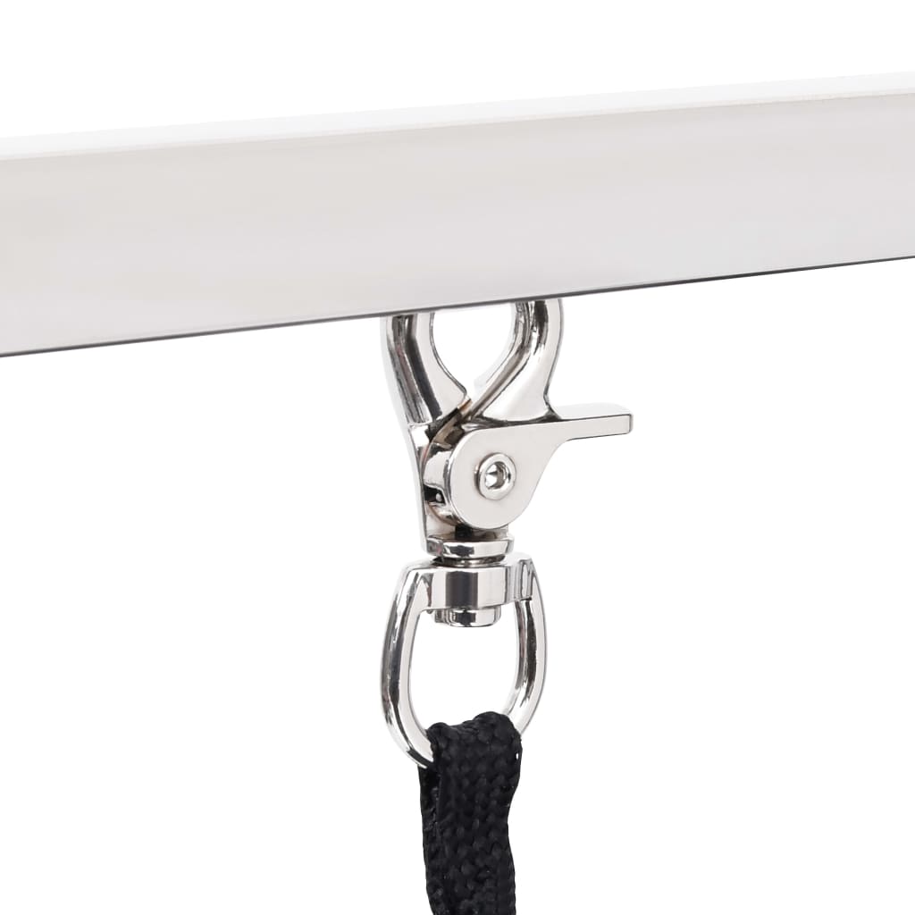vaske-/trimmebord til hund justerbart m. 2 løkker og kurv