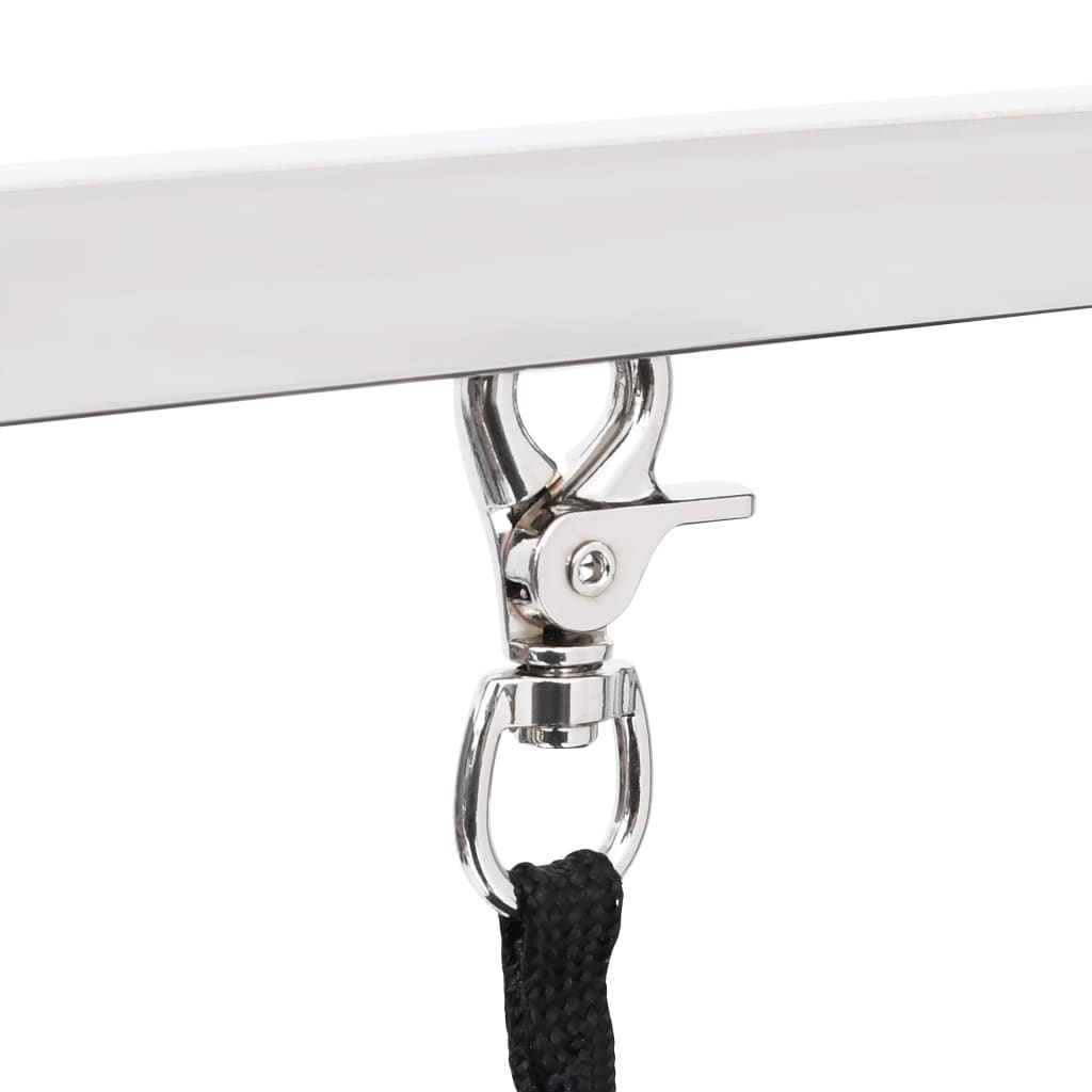 vaske-/trimmebord til hund justerbart m. 2 løkker og kurv