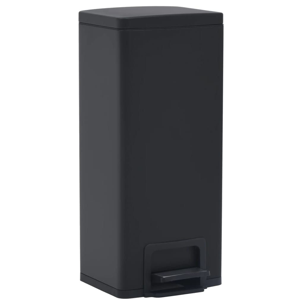 pedalspand fingeraftryksafvisende 30 l rustfrit stål sort