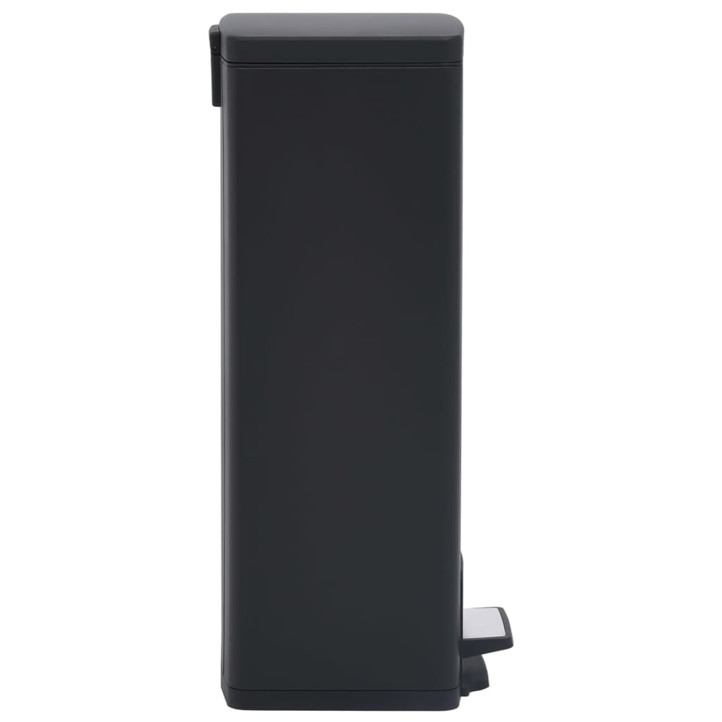 pedalspand fingeraftryksafvisende 30 l rustfrit stål sort