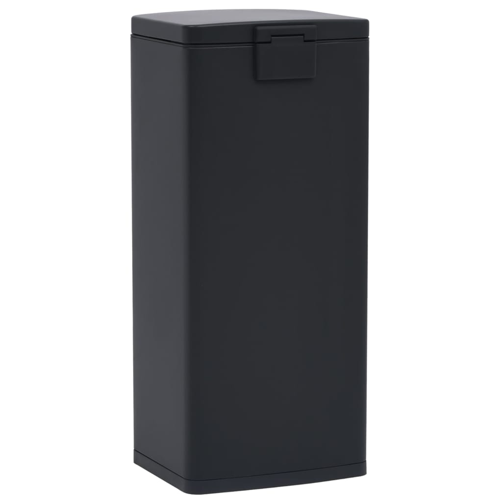 pedalspand fingeraftryksafvisende 30 l rustfrit stål sort