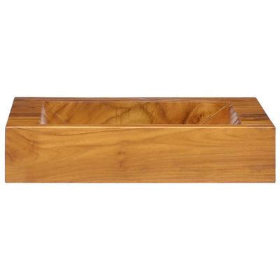 håndvask 50x35x10 cm massivt teaktræ