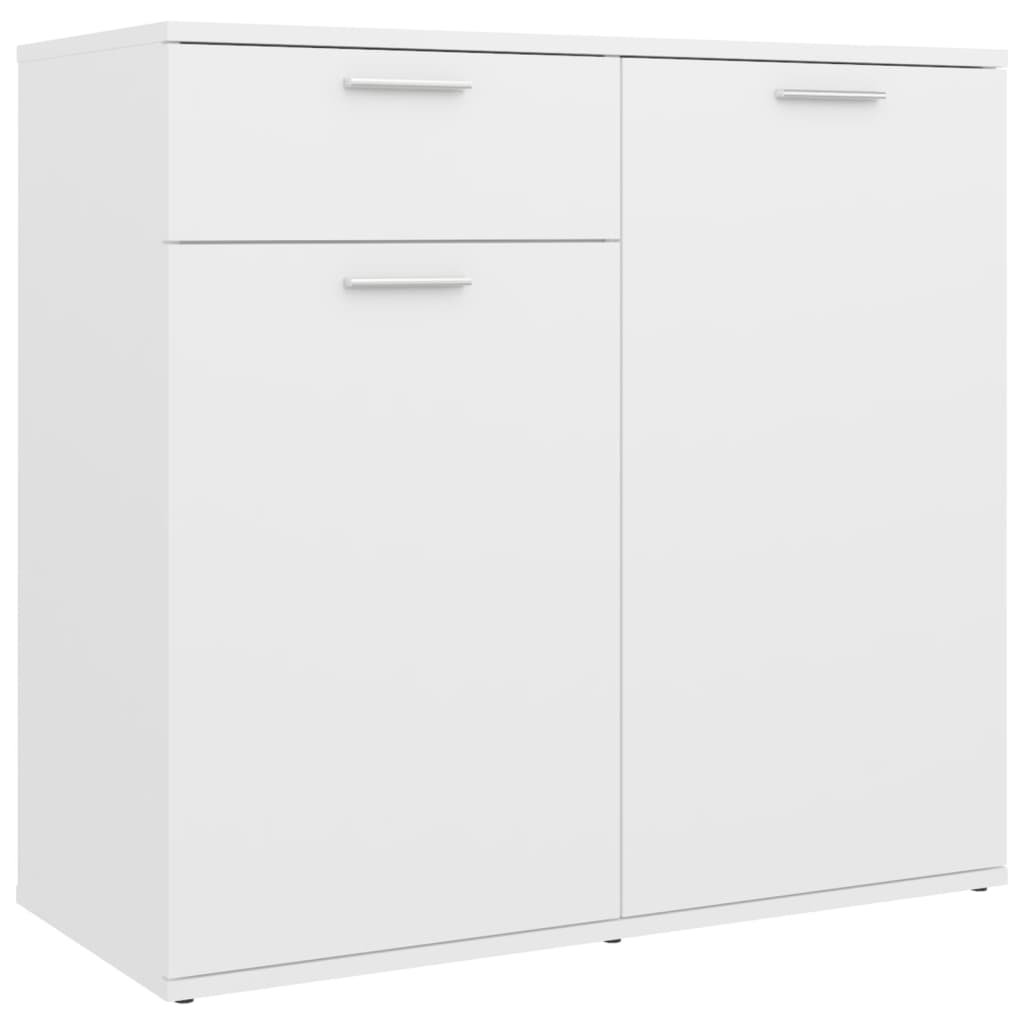 skænk 80x36x75 cm konstrueret træ hvid