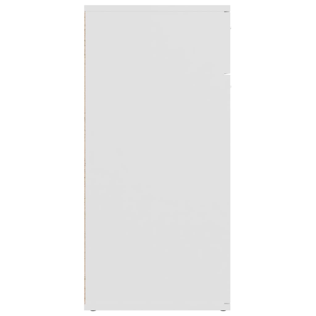 skænk 80x36x75 cm konstrueret træ hvid