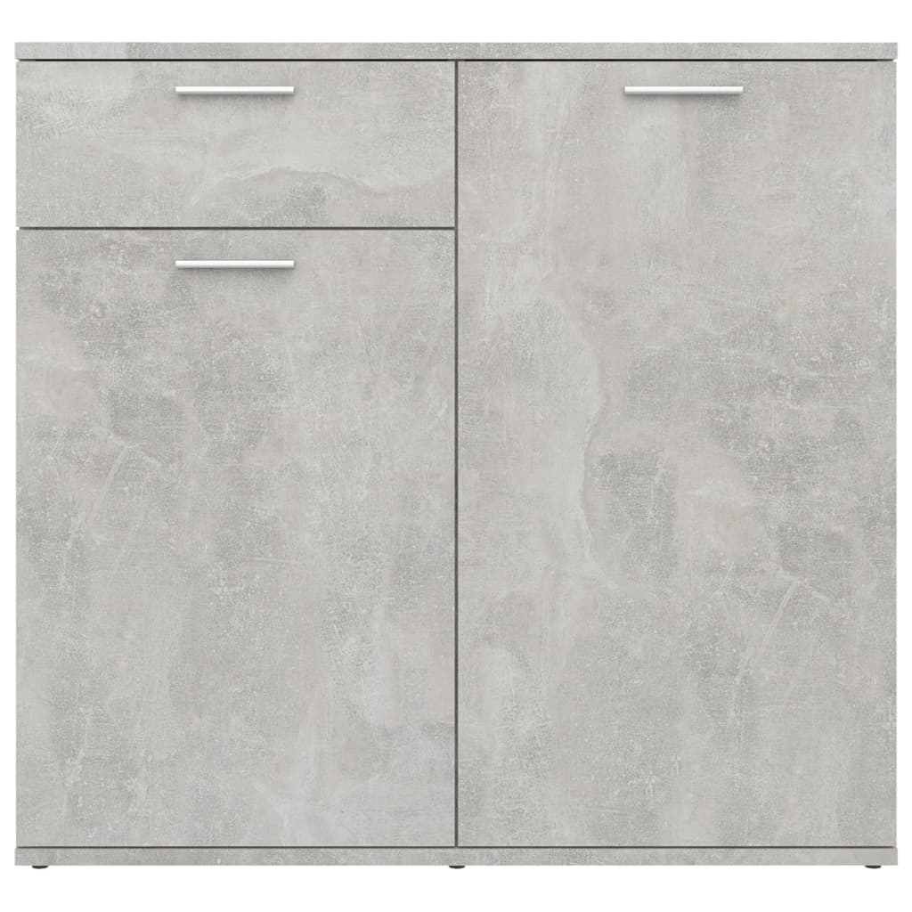 skænk 80x36x75 cm konstrueret træ betongrå