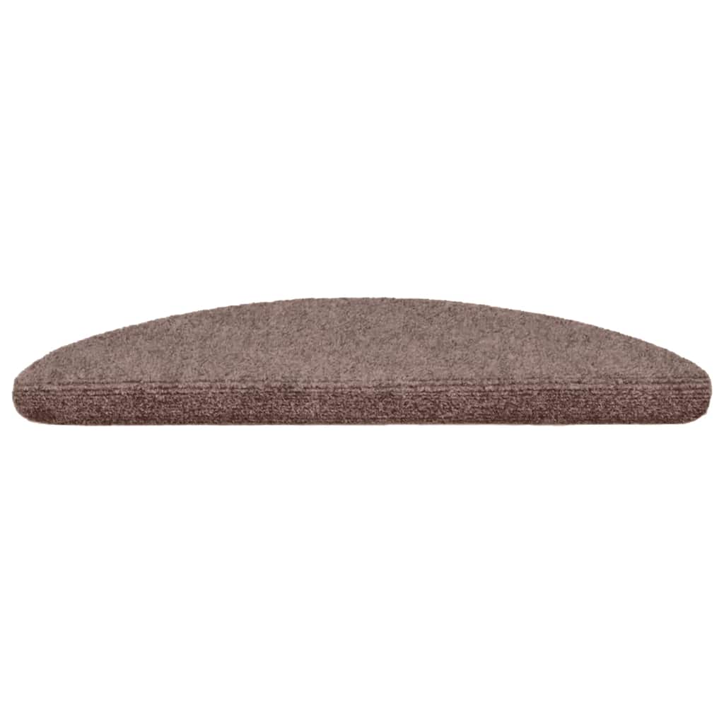 trappemåtter selvklæbende 5 stk. 56x17x3 cm lys brune halvrund