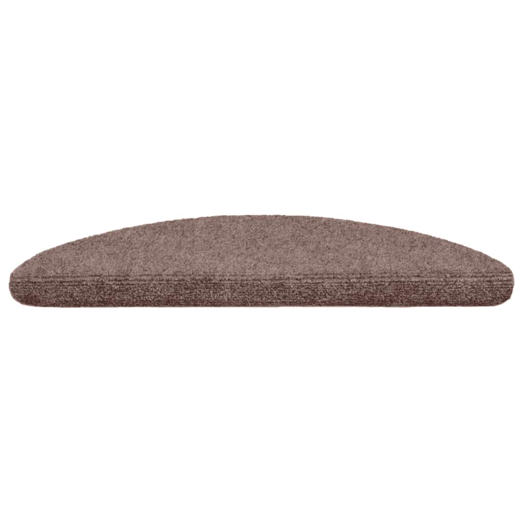 trappemåtter selvklæbende 10 stk. 56x17x3 cm lys brune halvrund