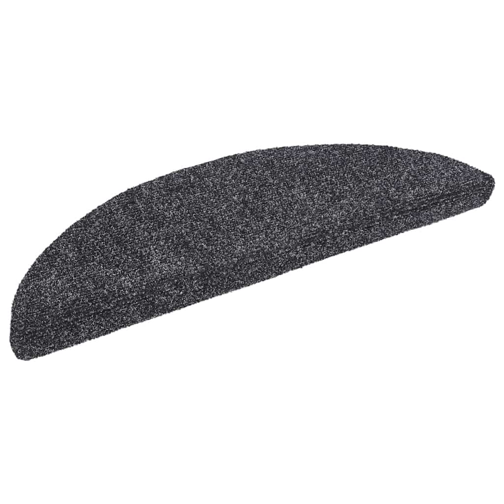 trappemåtter selvklæbende 5 stk. 56x17x3 cm mørkegrå halvrund