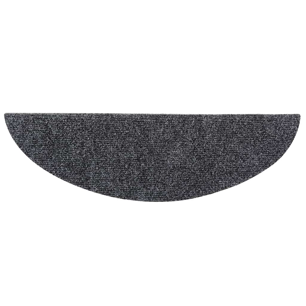 trappemåtter selvklæbende 10 stk. 56x17x3 cm mørkegrå halvrunde