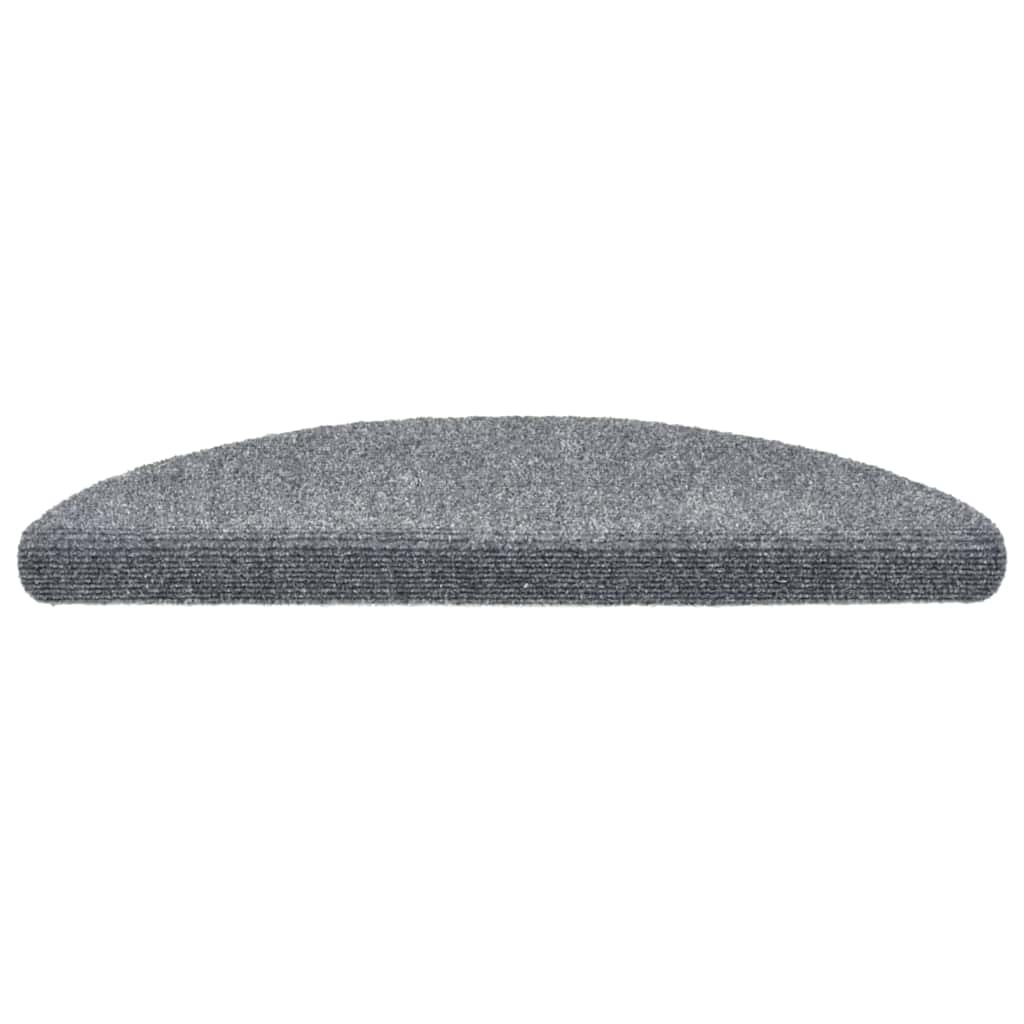 trappemåtter selvklæbende 5 stk. 56x17x3 cm lysegrå halvrund