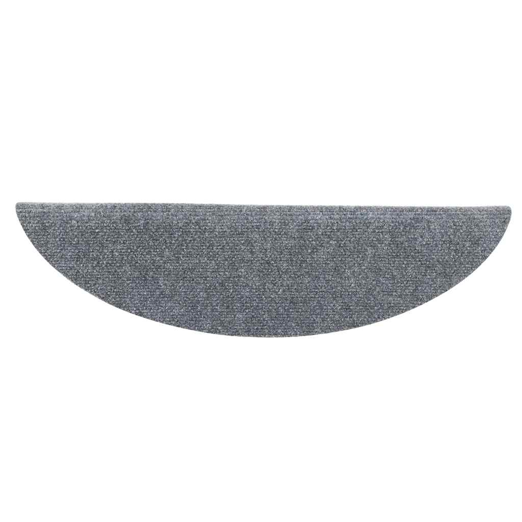 trappemåtter selvklæbende 5 stk. 56x17x3 cm lysegrå halvrund