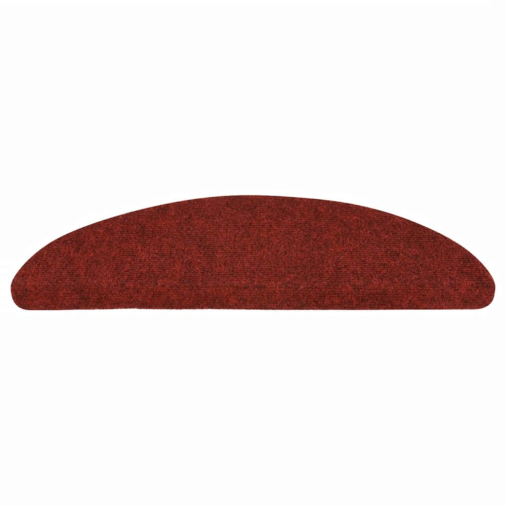 trappemåtter selvklæbende 10 stk. 56x17x3 cm bordeauxrød halvrunde