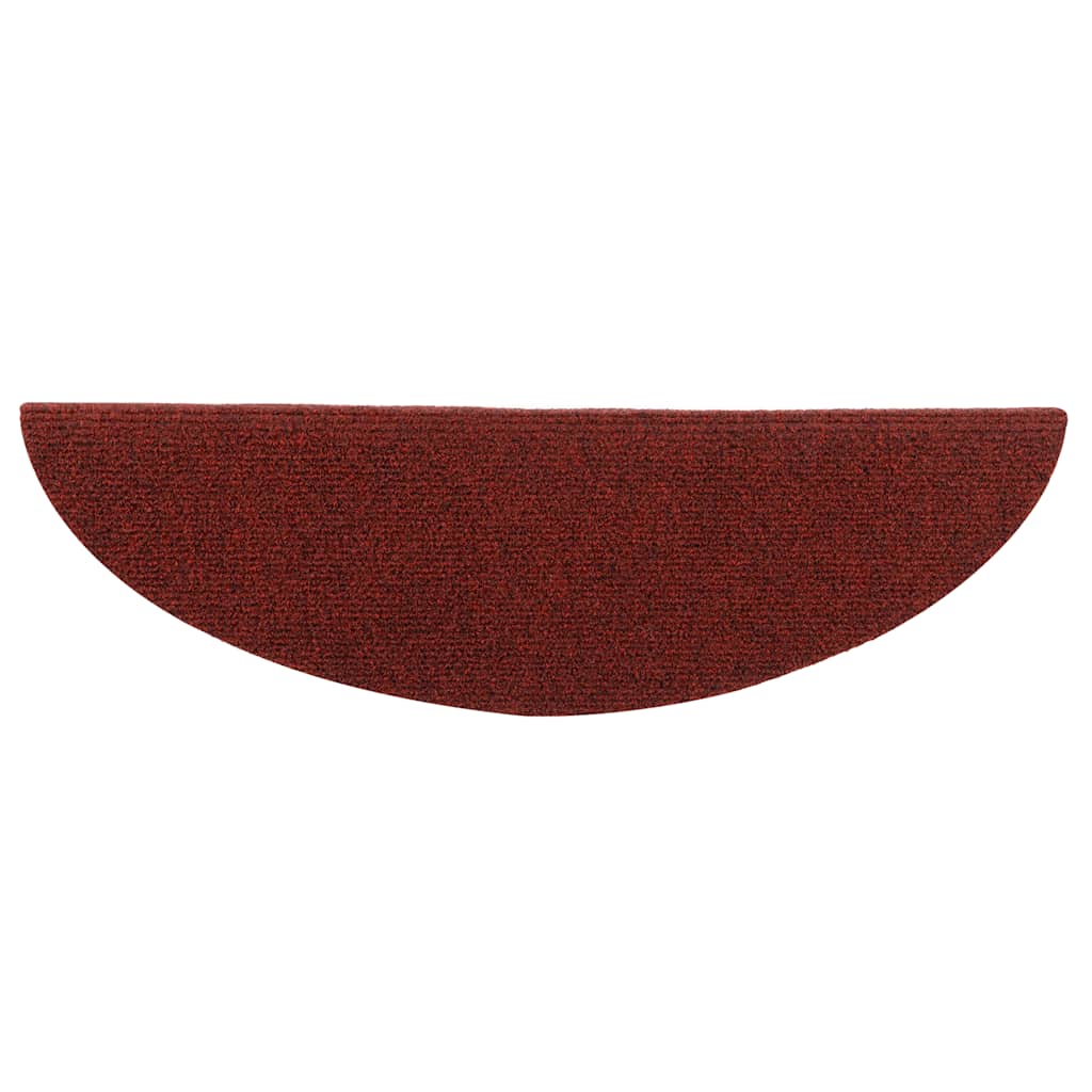 trappemåtter selvklæbende 10 stk. 56x17x3 cm bordeauxrød halvrunde