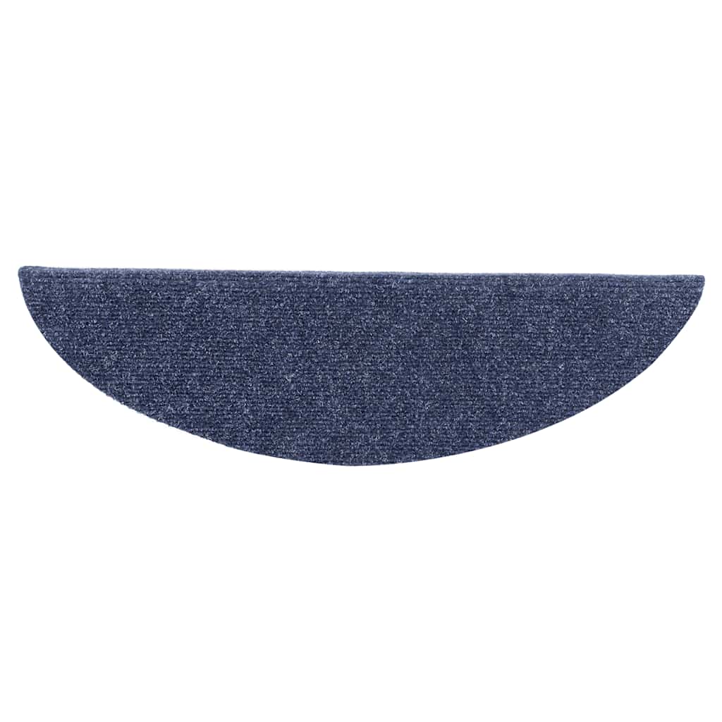trappemåtter selvklæbende 5 stk. 56x17x3 cm blå halvrund