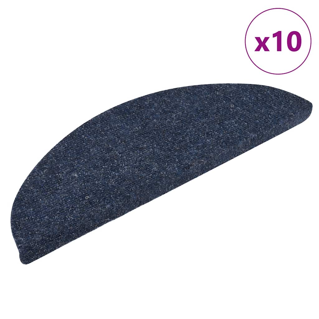 trappemåtter selvklæbende 10 stk. 56x17x3 cm blå halvrunde