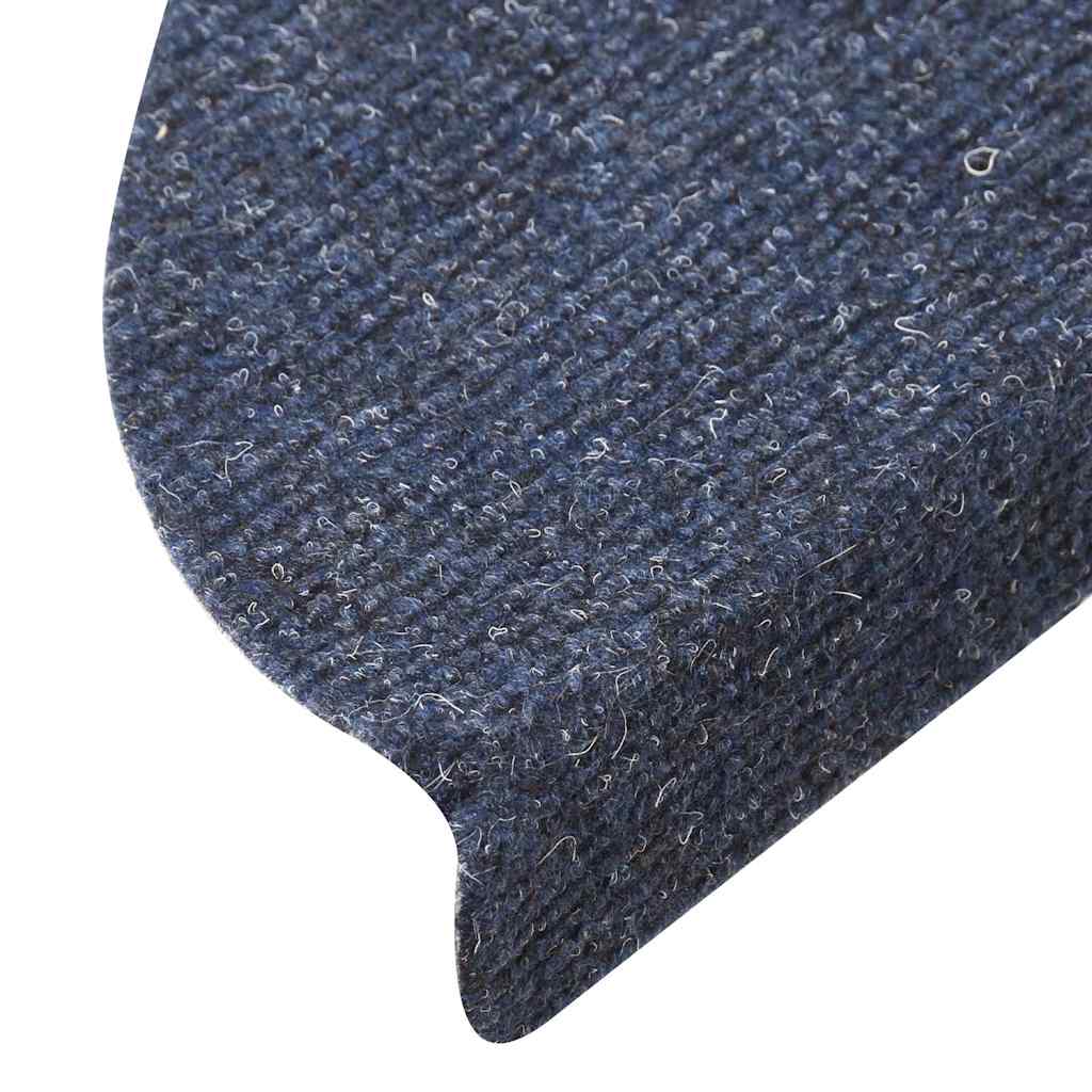 trappemåtter selvklæbende 10 stk. 56x17x3 cm blå halvrunde