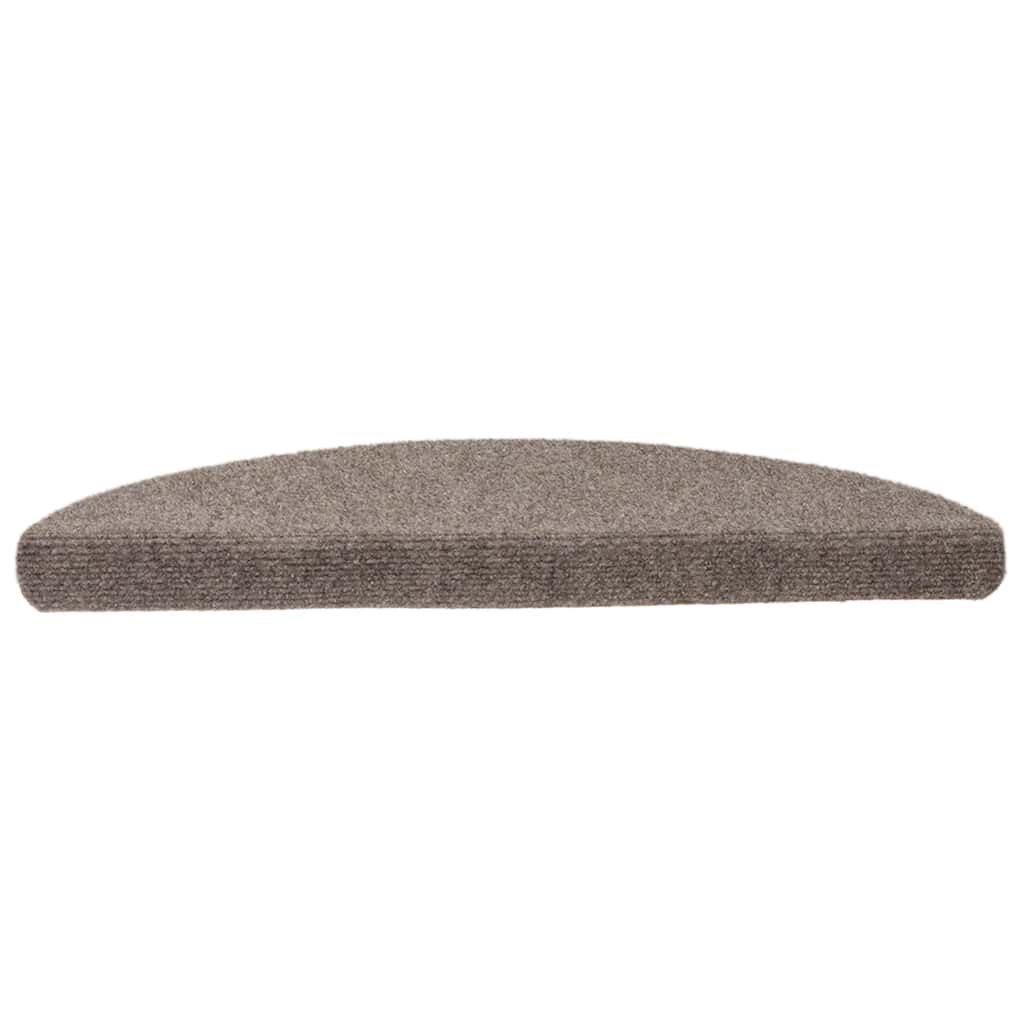 trappemåtter selvklæbende 5 stk. 56x17x3 cm beige halvrund
