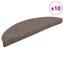 trappemåtter selvklæbende 10 stk. 56x17x3 cm beige halvrunde