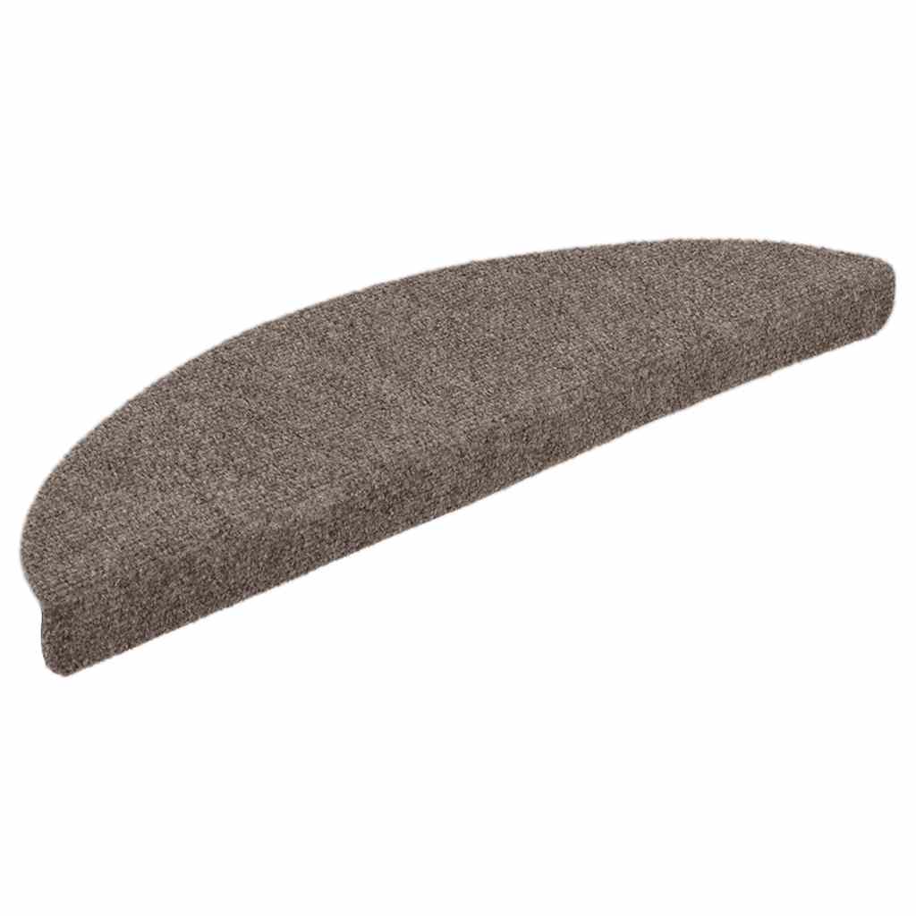 trappemåtter selvklæbende 10 stk. 56x17x3 cm beige halvrunde