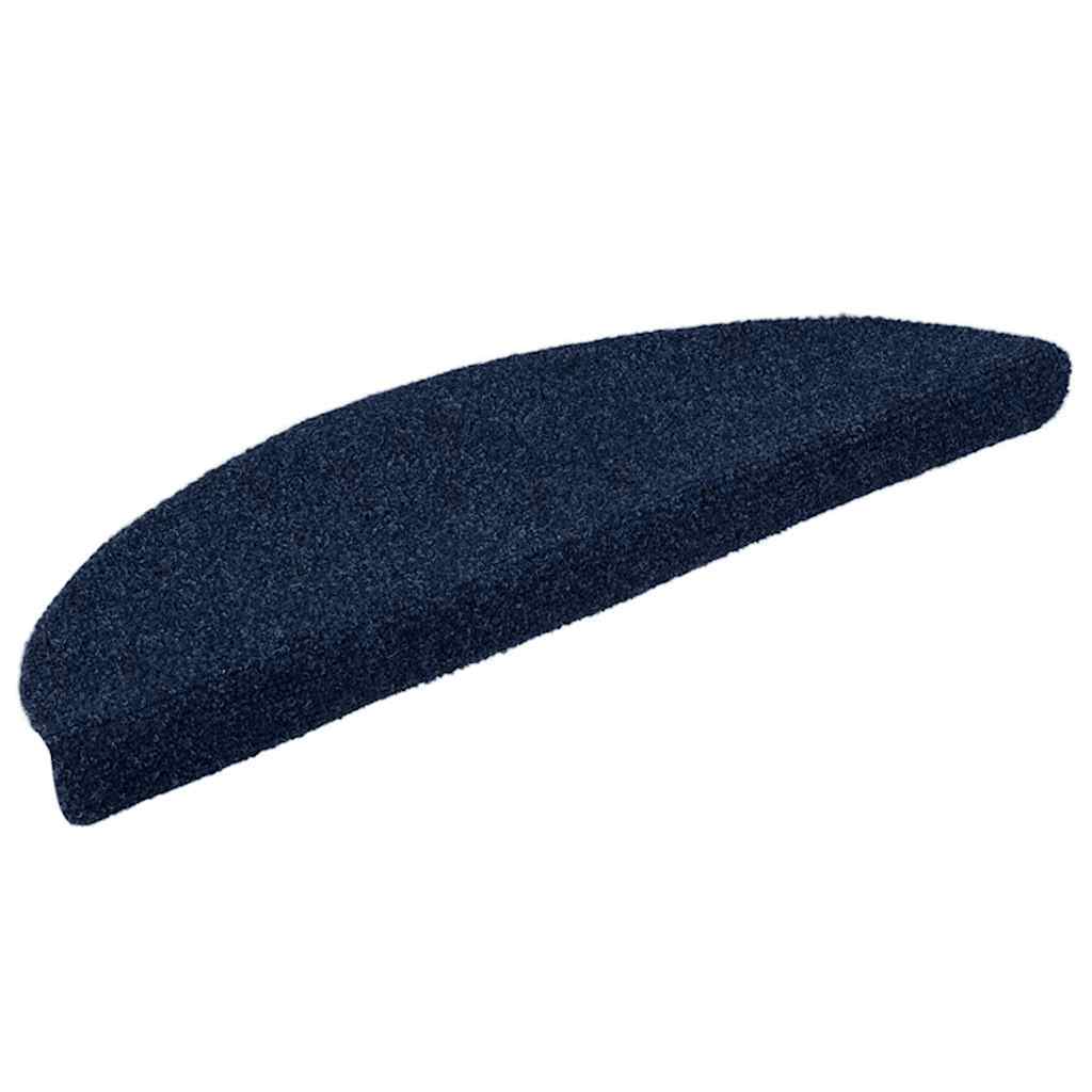 trappemåtter selvklæbende 5 stk. 56x17x3 cm marineblå halvrund