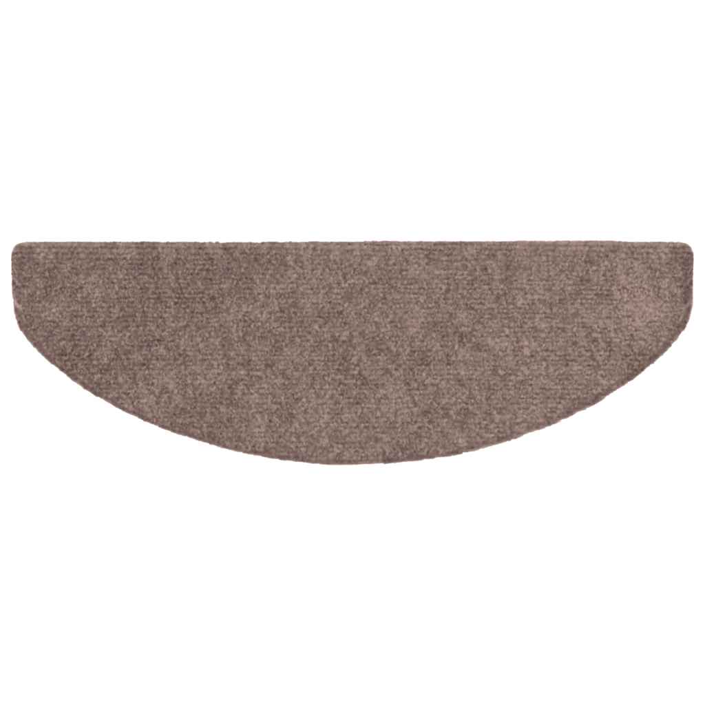 trappemåtter selvklæbende 5 stk. 65x21x4 cm lys brune halvrund store