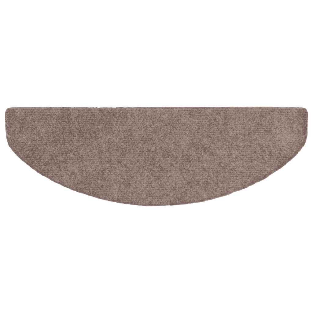 trappemåtter selvklæbende 10 stk. 65x21x4 cm lys brune halvrund store