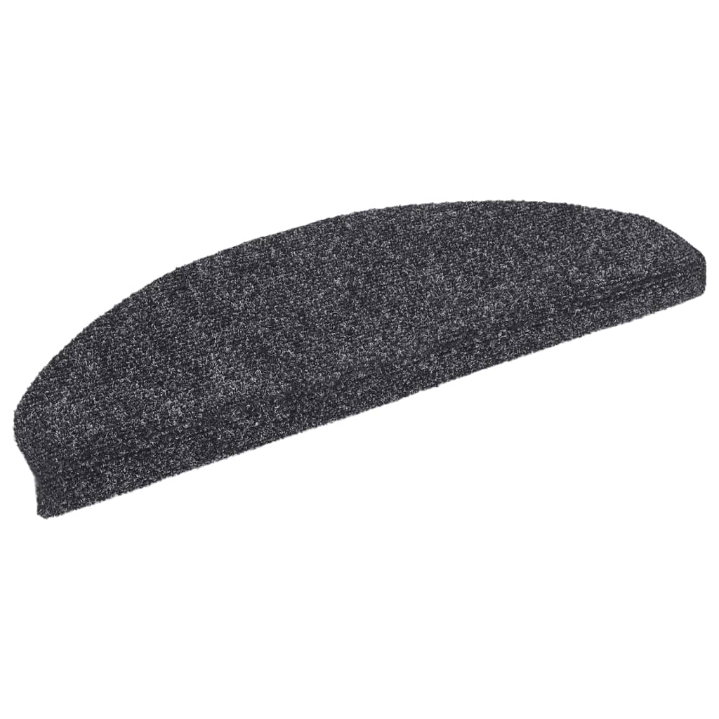 trappemåtter selvklæbende 10 stk. 65x21x4 cm mørkegrå halvrunde store