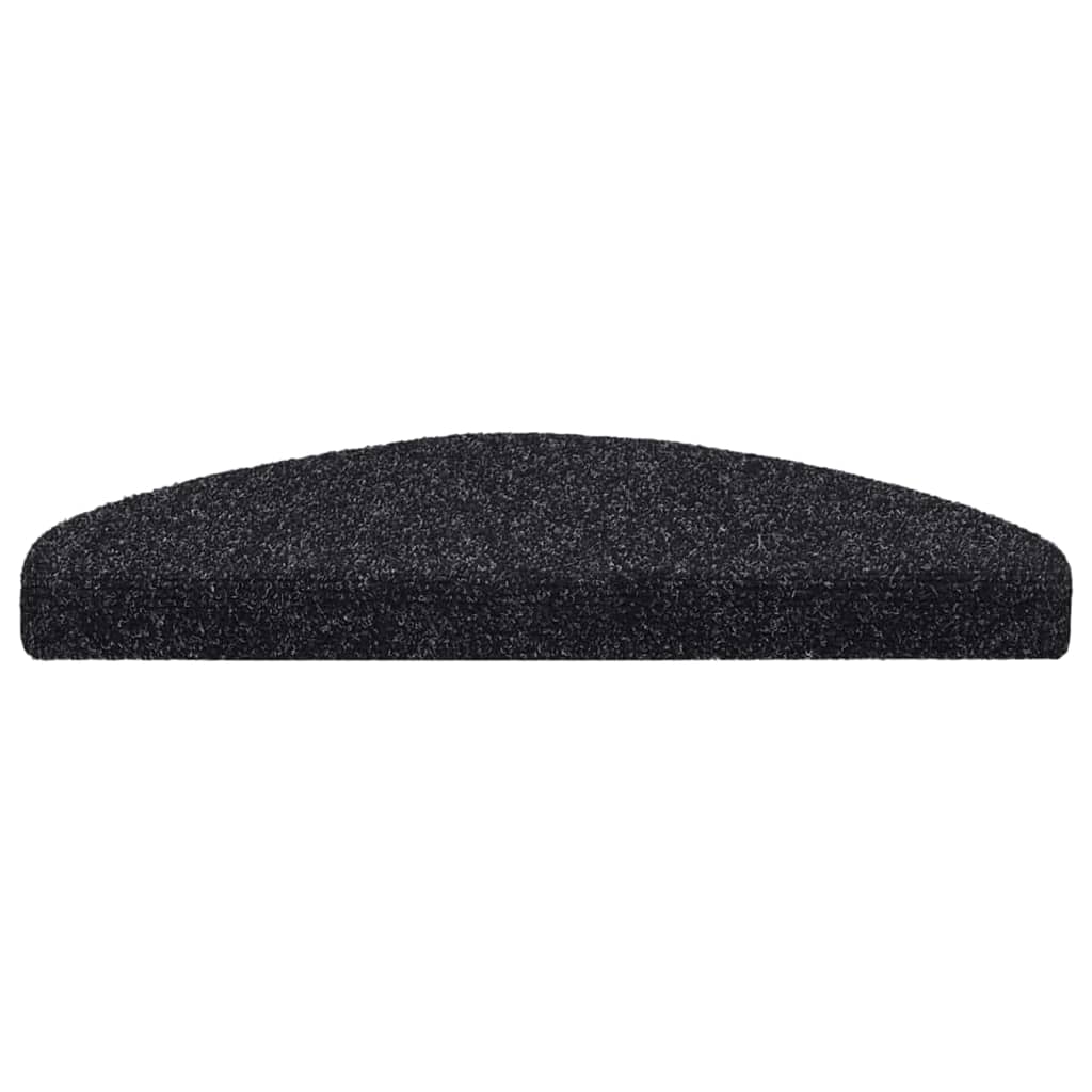 trappemåtter selvklæbende 5 stk. 65x21x4 cm sorte halvrund store
