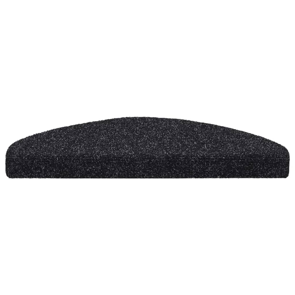 trappemåtter selvklæbende 10 stk. 65x21x4 cm sorte halvrund store