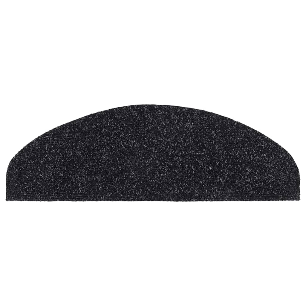 trappemåtter selvklæbende 10 stk. 65x21x4 cm sorte halvrund store