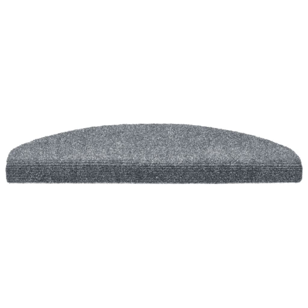 trappemåtter selvklæbende 5 stk. 65x21x4 cm lysegrå halvrund store
