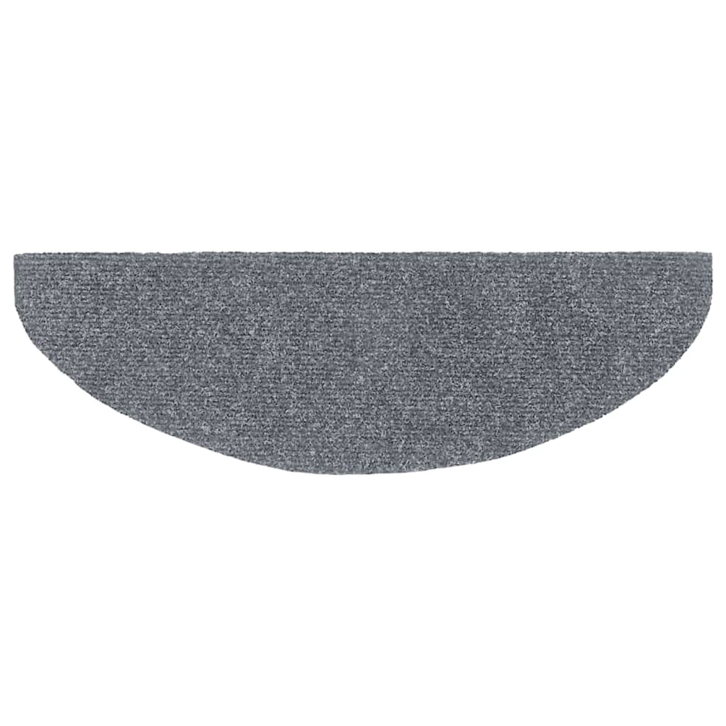 trappemåtter selvklæbende 5 stk. 65x21x4 cm lysegrå halvrund store