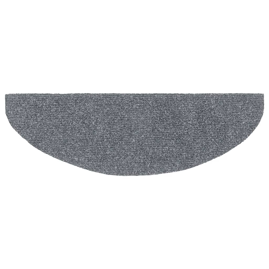 trappemåtter selvklæbende 10 stk. 65x21x4 cm lysegrå halvrunde store