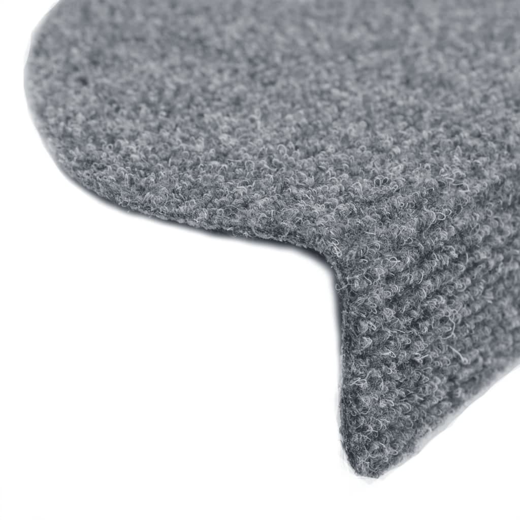 trappemåtter selvklæbende 10 stk. 65x21x4 cm lysegrå halvrunde store
