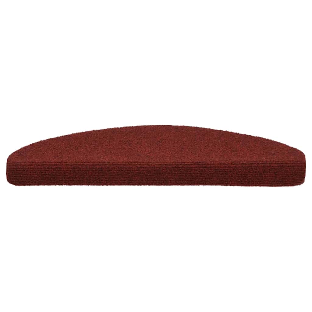 trappemåtter selvklæbende 10 stk. 65x21x4 cm bordeauxrød halvrund store