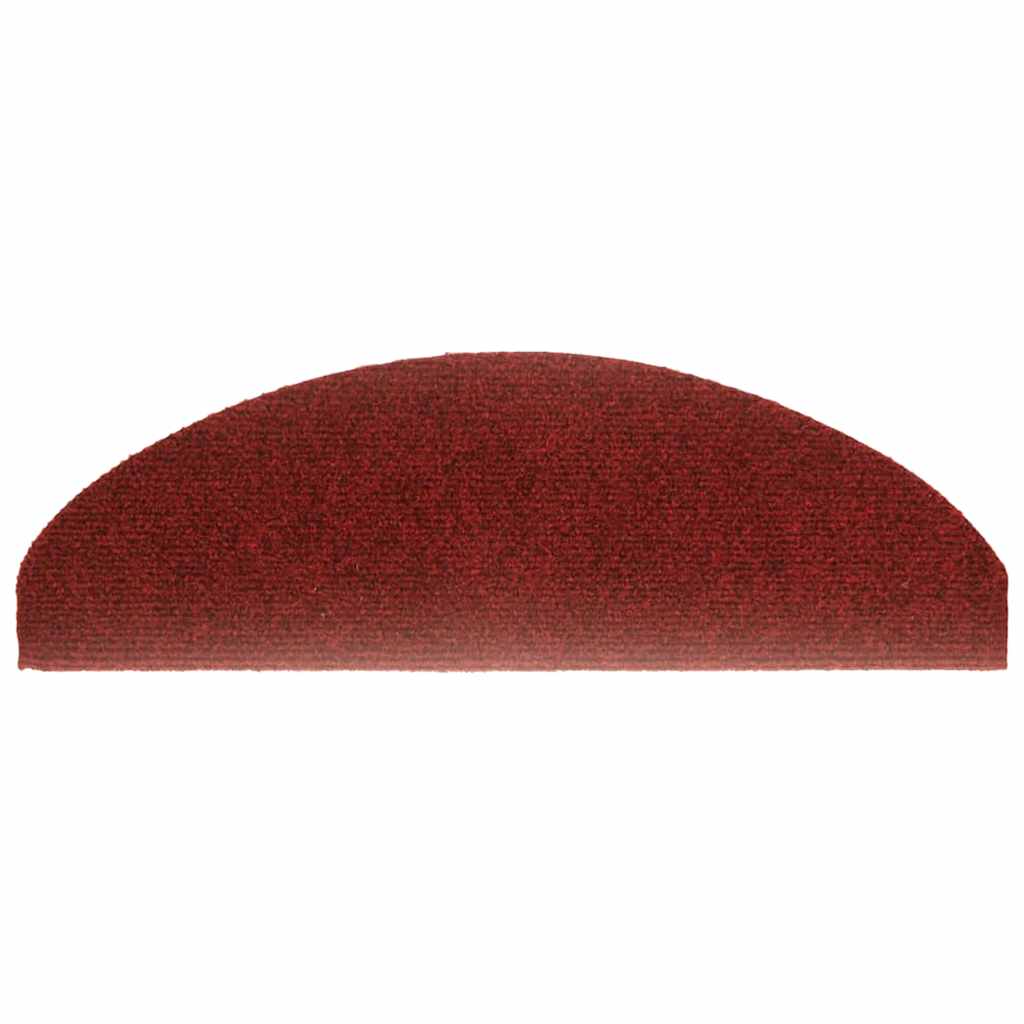 trappemåtter selvklæbende 10 stk. 65x21x4 cm bordeauxrød halvrund store