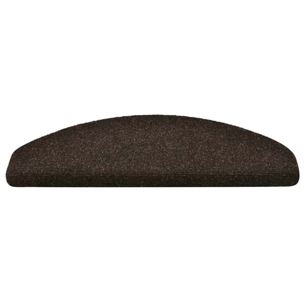 trappemåtter selvklæbende 10 stk. 65x21x4 cm mørkebrune halvrund store