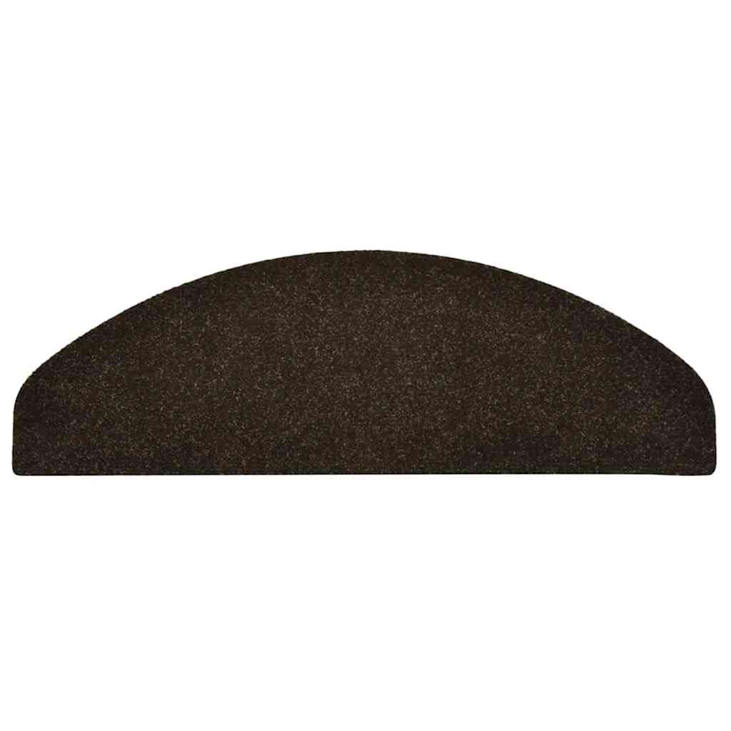 trappemåtter selvklæbende 10 stk. 65x21x4 cm mørkebrune halvrund store