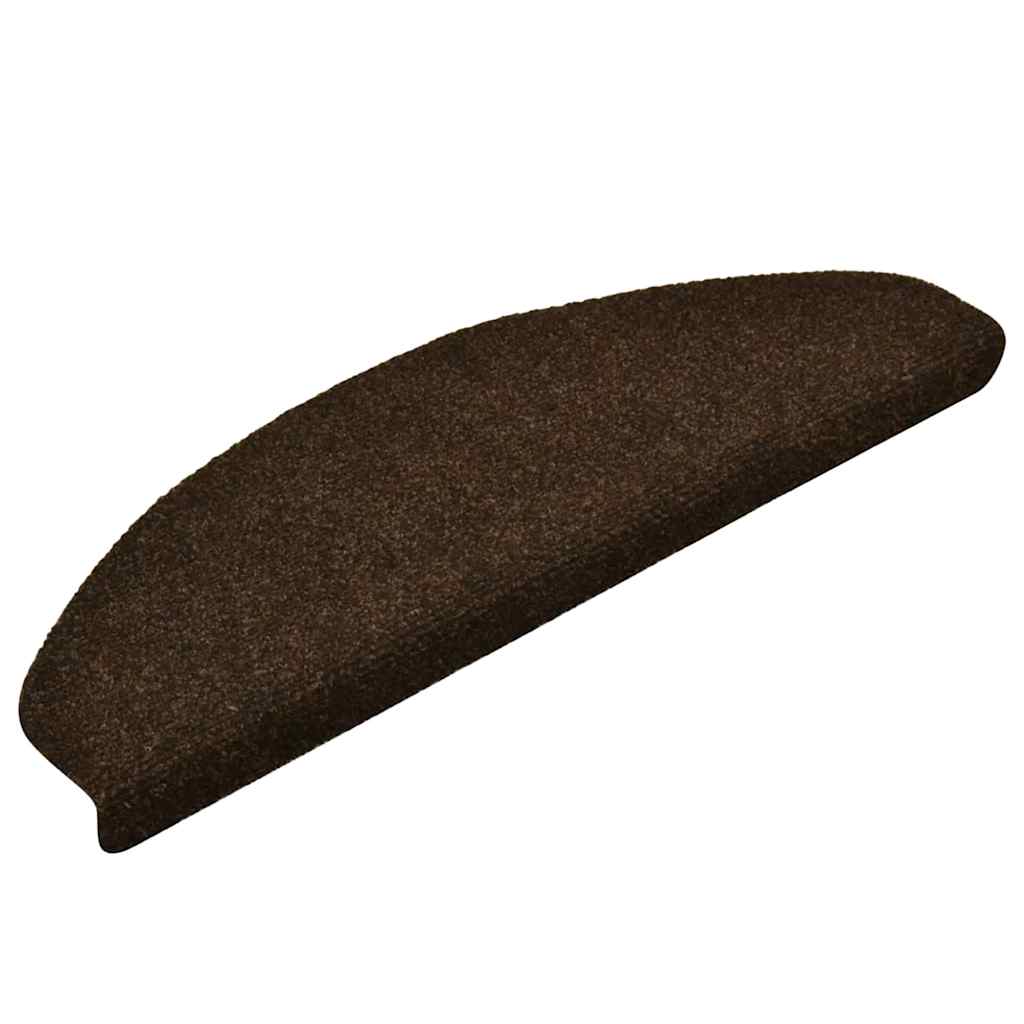 trappemåtter selvklæbende 5 stk. 65x21x4 cm brune halvrund store