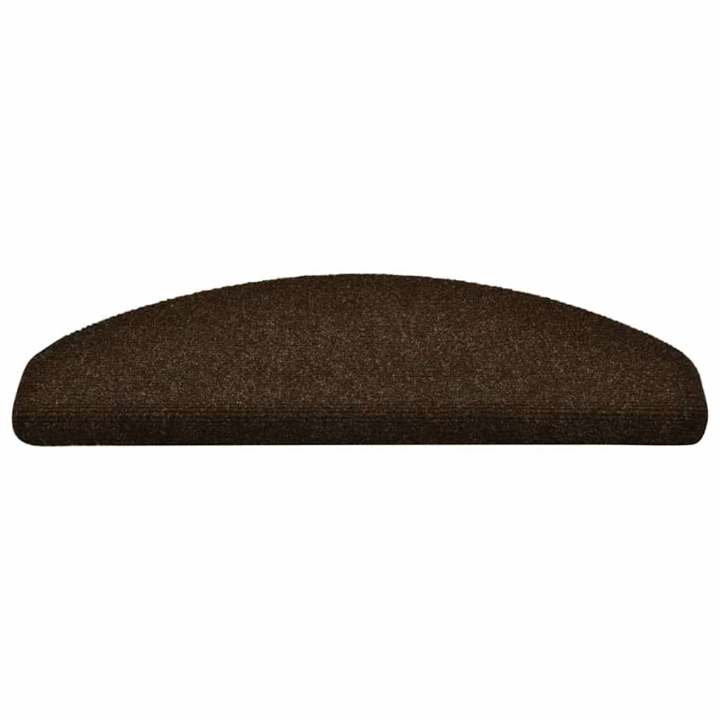 trappemåtter selvklæbende 5 stk. 65x21x4 cm brune halvrund store