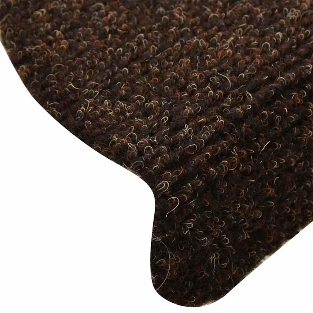 trappemåtter selvklæbende 10 stk. 65x21x4 cm brune halvrund store