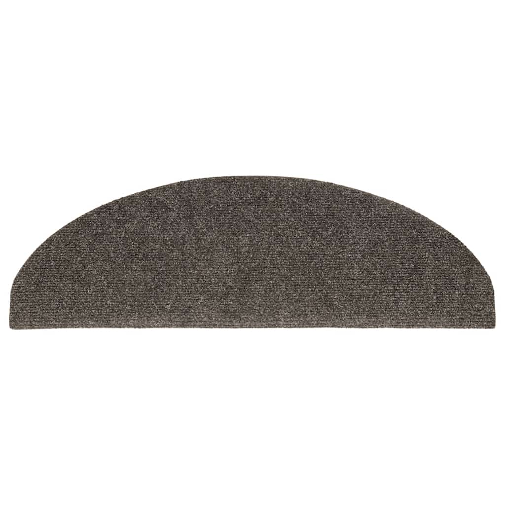 trappemåtter selvklæbende 5 stk. 65x21x4 cm antracit halvrund store