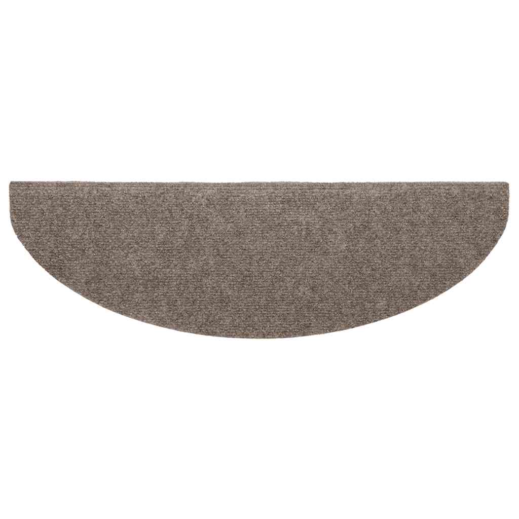 trappemåtter selvklæbende 5 stk. 65x21x4 cm beige halvrund store