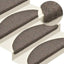 trappemåtter selvklæbende 5 stk. 65x21x4 cm beige halvrund store