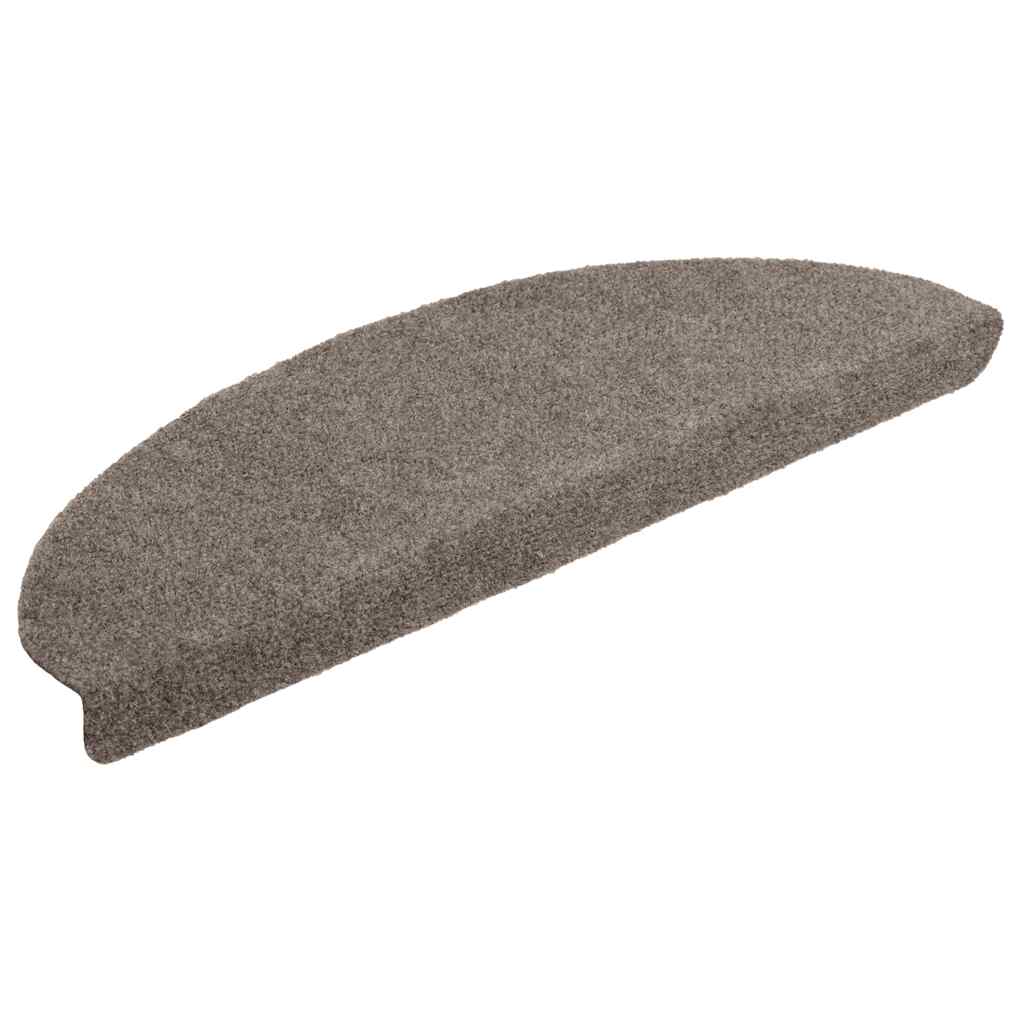 trappemåtter selvklæbende 10 stk. 65x21x4 cm beige halvrund store