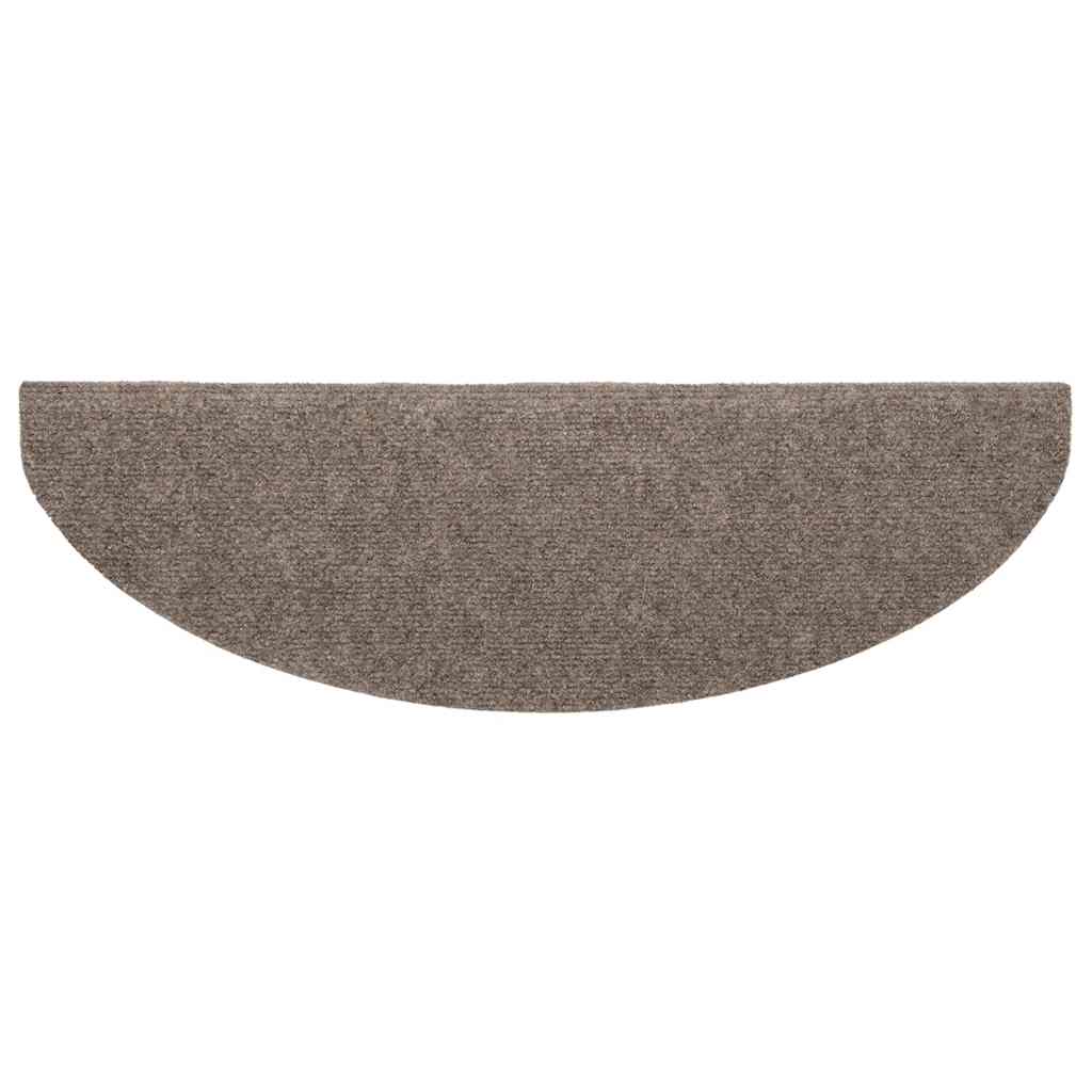 trappemåtter selvklæbende 10 stk. 65x21x4 cm beige halvrund store