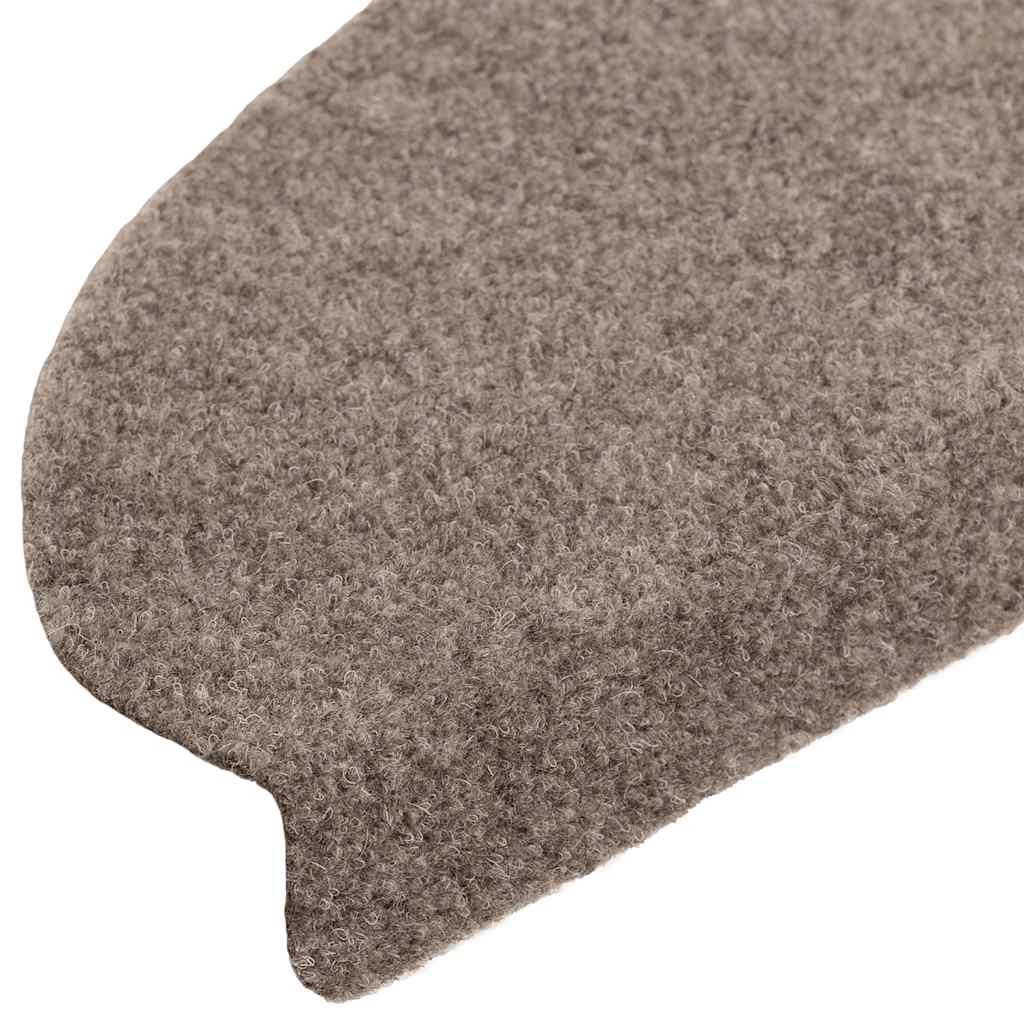 trappemåtter selvklæbende 10 stk. 65x21x4 cm beige halvrund store
