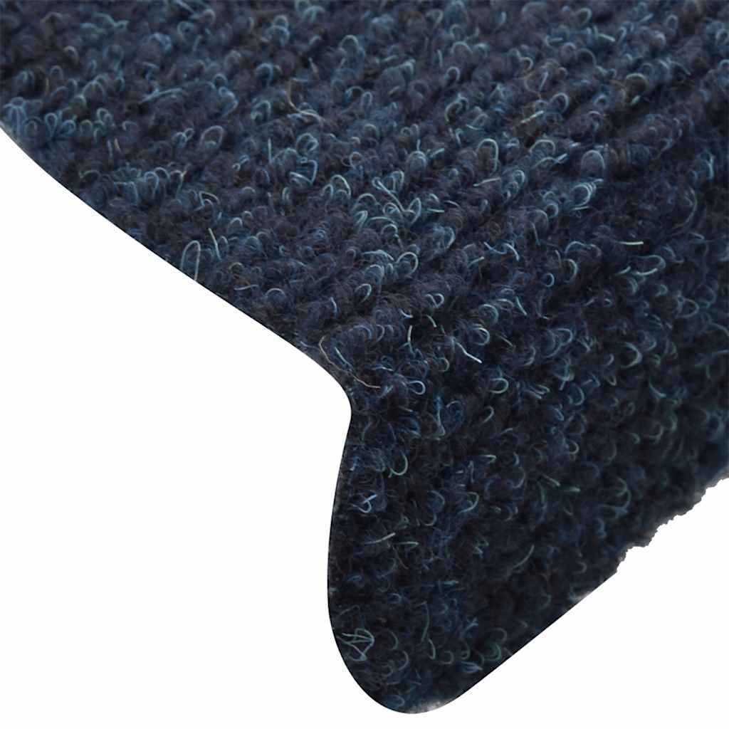 trappemåtter selvklæbende 10 stk. 65x21x4 cm marineblå halvrund store